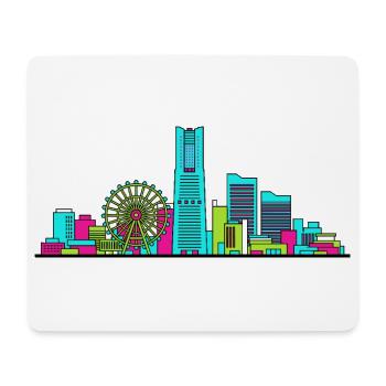 Yokohama City Skyline Wahrzeichen Turm-Kunst - Mousepad (Querformat) - Weiß - Vorne