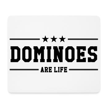 Dominoes Are Life : Le Look des Passionnés - Tapis de souris (format paysage) - blanc - Devant