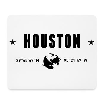 Houston, Texas, coordonne la planète Terre - Tapis de souris (format paysage) - blanc - Devant