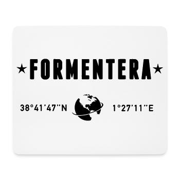 Formentera, Espagne, coordonnées de la planète Terre - Tapis de souris (format paysage) - blanc - Devant