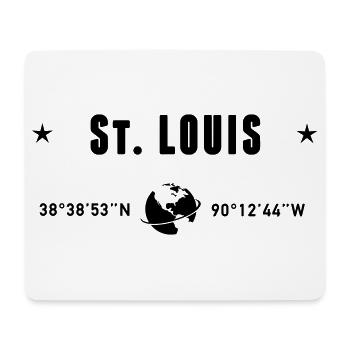 Coordonnées de St Louis, Missouri : la planète Terre - Tapis de souris (format paysage) - blanc - Devant
