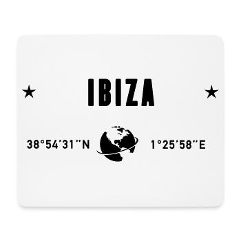 Ibiza Spain Coordinates Gps Globe - Mouse Pad (horizontal) - white - Front