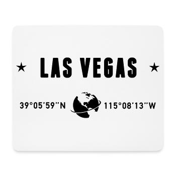 Las Vegas, Nevada Koordinaten, Globe - Mousepad (Querformat) - Weiß - Vorne