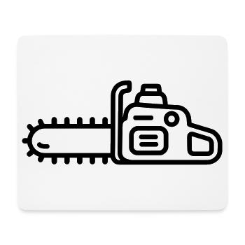 Kettensäge - Mousepad (Querformat) - Weiß - Vorne