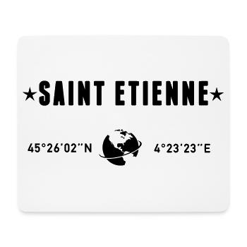 Saint Etienne France Coordonnées Globe - Tapis de souris (format paysage) - blanc - Devant