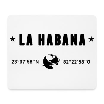 La Habana Cuba Coordinates Globe - Mouse Pad (horizontal) - white - Front