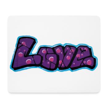 Love Graffiti Bubbelbuchstaben - Mouse Pad (horizontal) - white - Front