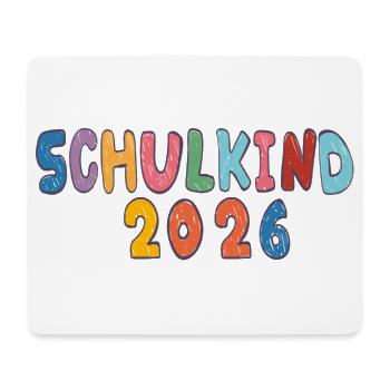 Schulkind 2026  - Mousepad (Querformat) - Weiß - Vorne