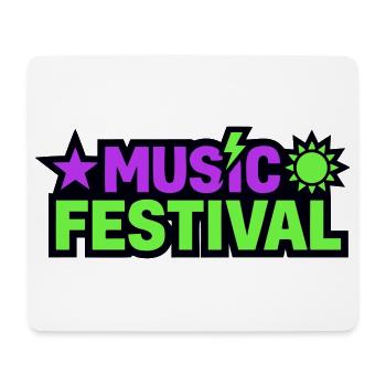 Music Festival Lettering Graphic - Mouse Pad (horizontal) - white - Front
