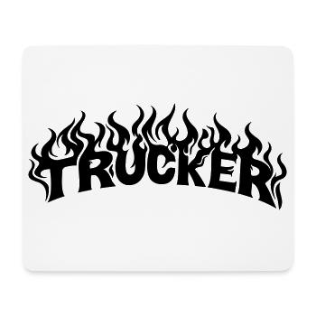 Flammes de lettrage pour camionneurs - Couleur changeable - Tapis de souris (format paysage) - blanc - Devant