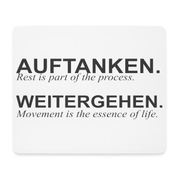 Auftanken & Weitergehen - Repos & Progrès - Tapis de souris (format paysage) - blanc - Devant