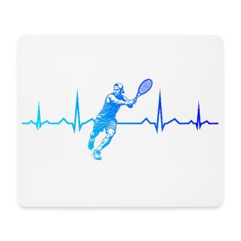 Geschenkidee für einen Tennis mit Tennis - Mousepad (Querformat) - Weiß - Vorne
