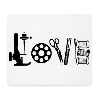  Nähen Liebe Handarbeit Nähhobby Kreative - Mousepad (Querformat) - Weiß - Vorne