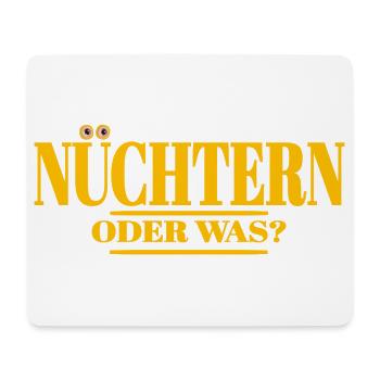 nüchtern spruch lustige party - Mousepad (Querformat) - Weiß - Vorne