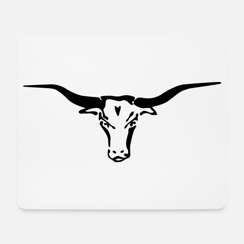 texas longhorn - Mousepad (Querformat) - Weiß