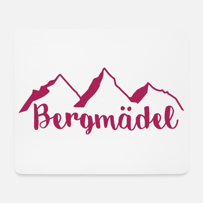 Bergmädel - Mousepad (Querformat) - Weiß