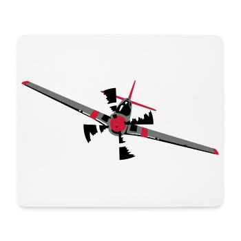 avion - Tapis de souris (format paysage) - blanc - Devant