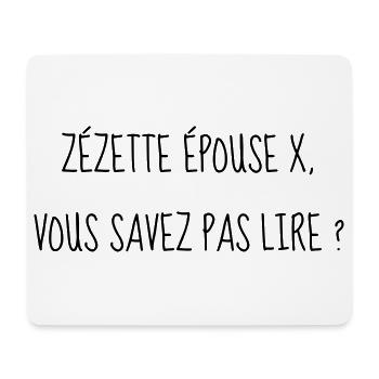Cinéma / Citation / Série télé / Geek - Tapis de souris (format paysage) - blanc - Devant