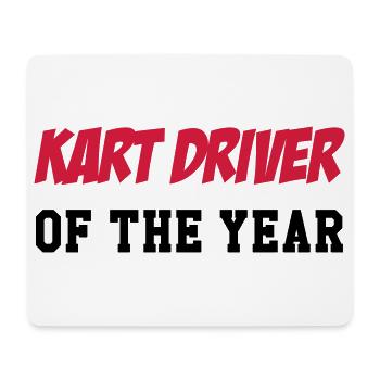 Go-Kart / Karting / Kart / Fahrer - Mousepad (Querformat) - Weiß - Vorne