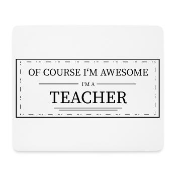 Lehrer - Mousepad (Querformat) - Weiß - Vorne
