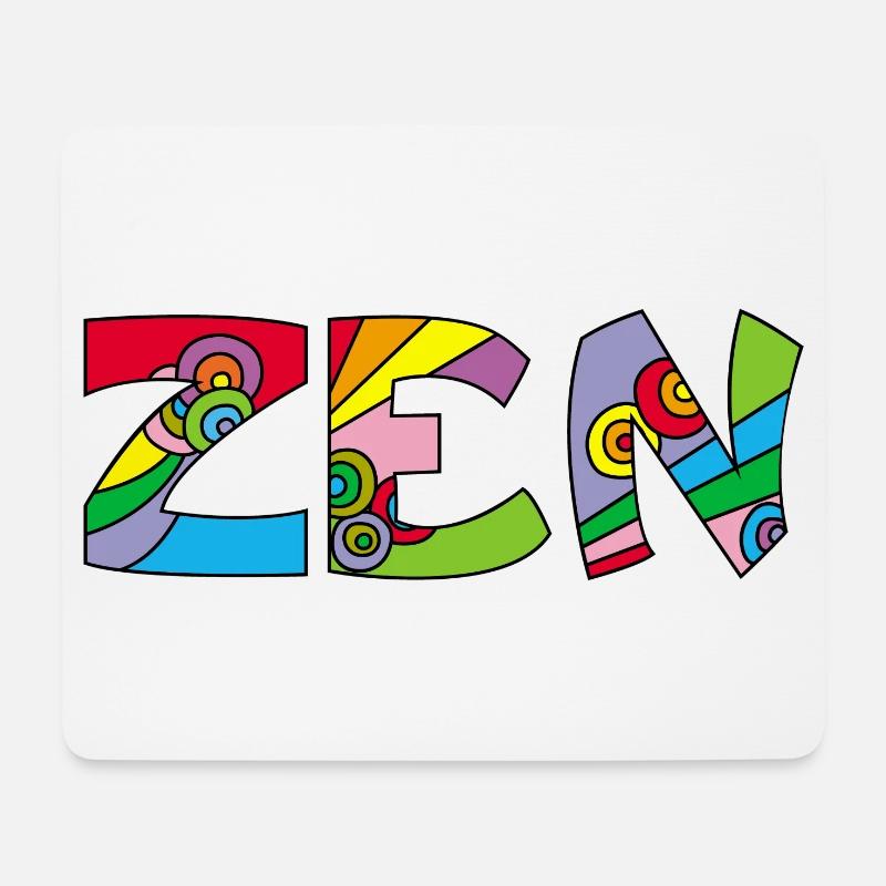 Zen und Yoga - Mousepad (Querformat) - Weiß