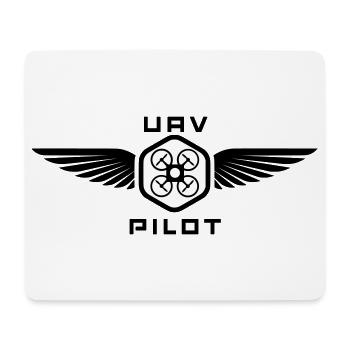 UAV PILOT2 - Mousepad (Querformat) - Weiß - Vorne