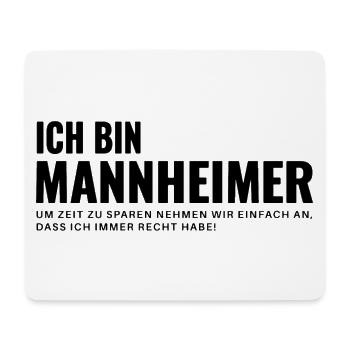 Mannheim Humor Spruch Design - Mousepad (Querformat) - Weiß - Vorne