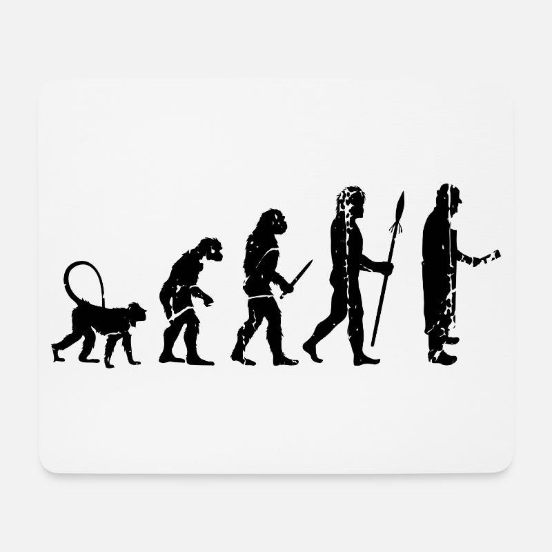 Fleischer Evolution - Mousepad (Querformat) - Weiß