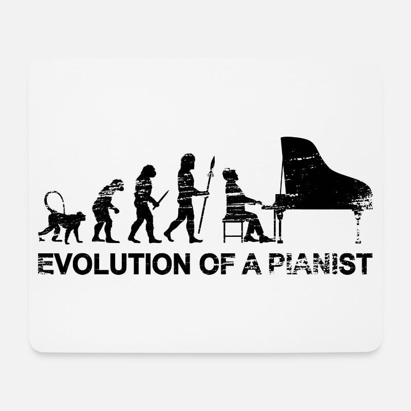Entwicklung eines Pianisten - Mousepad (Querformat) - Weiß