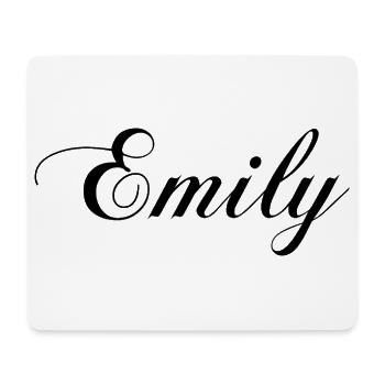 Emily - T-shirts, mugs and bags with your name on it - Mouse Pad (horizontal) - white - Front