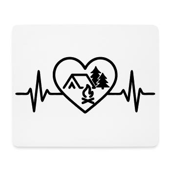 Camping Heart Tent Nature Adventure - Mouse Pad (horizontal) - white - Front