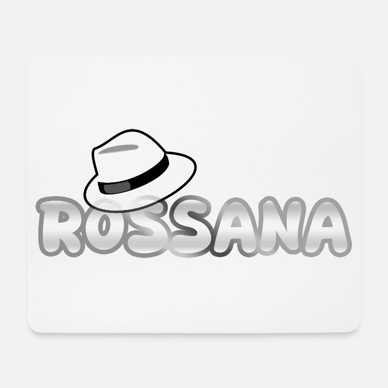 Hut Rossana - Mousepad (Querformat) - Weiß