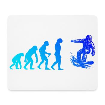 Modernes Snowboard Artwork - Mousepad (Querformat) - Weiß - Vorne
