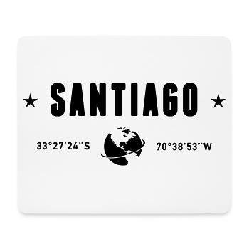 Santiago Chile Coordinates Planet Earth - Mouse Pad (horizontal) - white - Front
