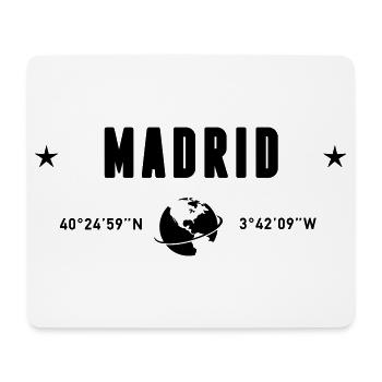 Madrid Spain Coordinates Planet Earth - Mouse Pad (horizontal) - white - Front