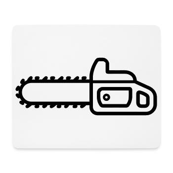 Kettensäge - Mousepad (Querformat) - Weiß - Vorne