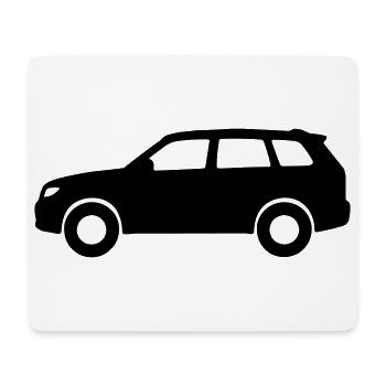 Silhouette de la voiture - Tapis de souris (format paysage) - blanc - Devant