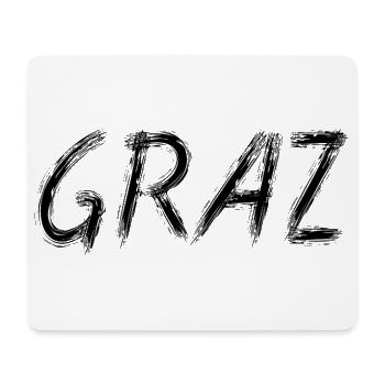 Graz Brush Street Art Noir - Tapis de souris (format paysage) - blanc - Devant