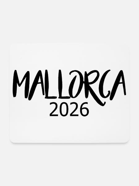 Mallorca_2026 - Mousepad (Querformat) - Weiß