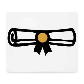 Abschluss Zeugnis Rolle Icon - Mousepad (Querformat) - Weiß - Vorne