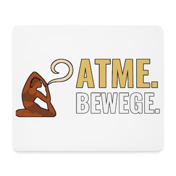 Atme. Bewege. – Rutschfeste Yoga-Fans – Yoga. - Mousepad (Querformat) - Weiß - Vorne