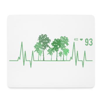 Baum Herzschlag Wald Natur Förster - Mousepad (Querformat) - Weiß - Vorne