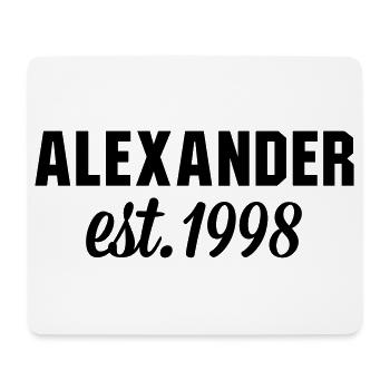 Alexander est 1998 - Mousepad (Querformat) - Weiß - Vorne