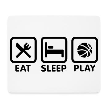 Eat Sleep Play Basketball - Mousepad (Querformat) - Weiß - Vorne