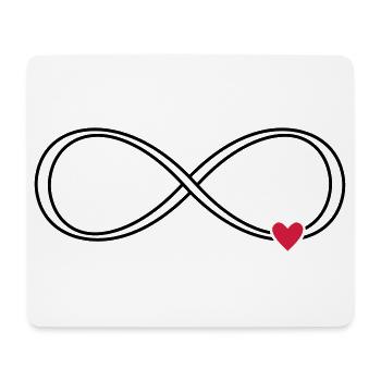 Infinity heart sign symbol gift love - Mouse Pad (horizontal) - white - Front