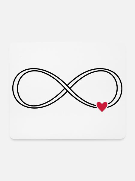 Unendlichkeit Herz Zeichen Symbol Geschenk Liebe - Mousepad (Querformat) - Weiß