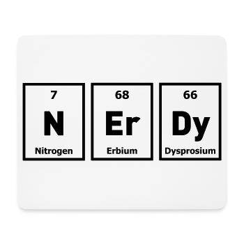 nerd geek nerdy - Mousepad (Querformat) - Weiß - Vorne
