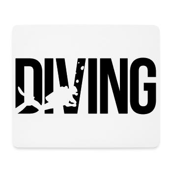 diving Tauchen - Mousepad (Querformat) - Weiß - Vorne