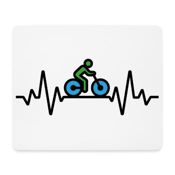 Sehr sportlicher Radfahrer - Mousepad (Querformat) - Weiß - Vorne