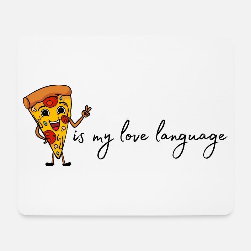 Pizza - Mousepad (Querformat) - Weiß